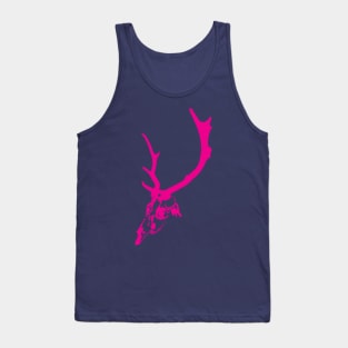 Pink skull with antlers Tank Top